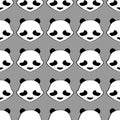 Panda bear cute vector animal seamless pattern Royalty Free Stock Photo