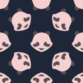 Panda bear cute vector animal seamless pattern Royalty Free Stock Photo
