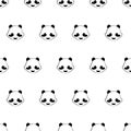 Panda bear cute vector animal seamless pattern Royalty Free Stock Photo