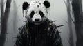 Gritty Urban Realism: Panda Face In The Forest Wallpapers