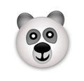 Panda bear head in 3d
