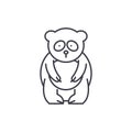 Panda bear line icon concept. Panda bear vector linear illustration, symbol, sign Royalty Free Stock Photo