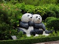 Panda bear statues in the Seac Pai Van Park (Macau China)