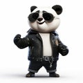 Playful Panda Bear In Stylish Costume Design: Unreal Engine 5 Character Inspired By Bill Gekas And Stan Lee