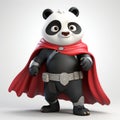 Superhero Panda Bear: A Hyperrealistic Rendering Of Chinese Tradition Royalty Free Stock Photo