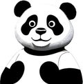 Panda with black and white markings. AI-Generated. Royalty Free Stock Photo