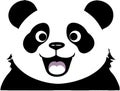 Panda with black and white markings. AI-Generated. Royalty Free Stock Photo