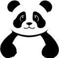 Panda with black and white markings. AI-Generated. Royalty Free Stock Photo