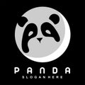 Panda brand logo design Royalty Free Stock Photo