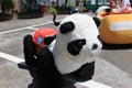 panda car in Tokyo, in Hanayashiki, Hanayashiki is one of oldest amusement park in Japan.