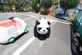 panda car in Tokyo, in Hanayashiki, Hanayashiki is one of oldest amusement park in Japan.