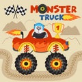 Panda Champion Is Riding Monster Truck