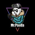Panda cool illustration