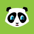 Panda cute Emoji. Chinese bear nice face Royalty Free Stock Photo