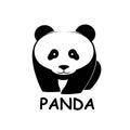 Panda Design silhouette for brand design Royalty Free Stock Photo