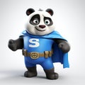 Super Panda: A Happy Cartoon Character With Superhero Powers