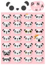 Panda emoji icons