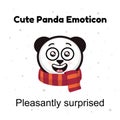 Panda emoticon illustrations isolated on white background. Emoji character cartoon Panda stickers emoticons with