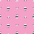 Panda Face Body Seamless Pattern