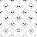 Panda face seamless pattern Royalty Free Stock Photo