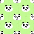 Panda face seamless pattern Royalty Free Stock Photo
