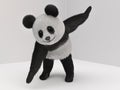 Panda fluffy mascot 3d Royalty Free Stock Photo