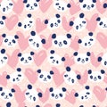 Panda Heart Seamless Pattern