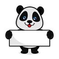 Panda hold blank sign