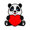 Panda hold love sign