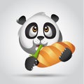 Panda Icon bread Royalty Free Stock Photo
