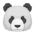 Panda icon in cartoon style isolated on white background. Realistic animals symbol stock vector illustration. Royalty Free Stock Photo