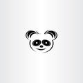 panda icon stylised vector icon Royalty Free Stock Photo