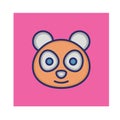 Panda Isolated Vector icon that can be easily modified or edited Royalty Free Stock Photo