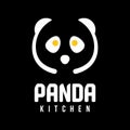 Panda kitchen logo with spoon and egg symbol