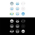 panda leaf logo design,panda logo template,Cute panda face,Love panda logo. cute Panda Logo design vector template. animal, asia,