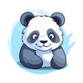 Panda logo design. Abstract cute panda emblem