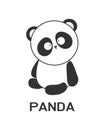 Panda Logo design vector ,animal zoo Logotype bear concept icon Royalty Free Stock Photo