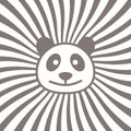 Panda logo flatdesign vector image Royalty Free Stock Photo