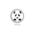 Panda logo. Panda`s head in a circle