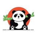Panda mascot cartoon illustration