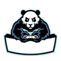 Panda mascot logo gaming e-sport Royalty Free Stock Photo