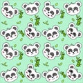 Panda pattern Royalty Free Stock Photo