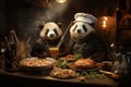 Panda Pizzamania Pandemonium: Step into a world where pandas run an eccentric pizzeria, tossing dough with their fluffy paws and