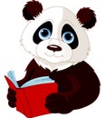 Panda reading a book