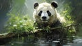 Panda\'s Haven: A Majestic Encounter in the Bamboo Forest