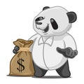 Panda with Sack of Cash