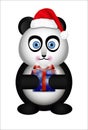Panda in the Santa hat