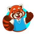 Panda schoolboy Mascot logo Character Royalty Free Stock Photo