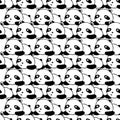 Panda seamless pattern.