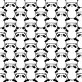 Panda seamless pattern.